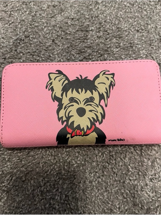 Marc Tetro Handbags - Marc Tetro Pink Dog Print Zip Wallet